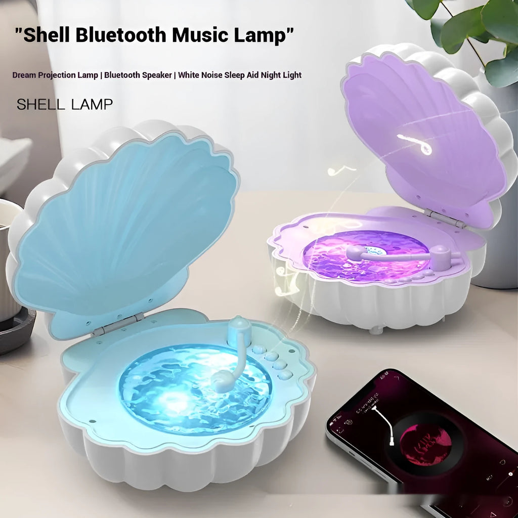 Retro vinyl record player design shell lamp with LED lighting in three colour options