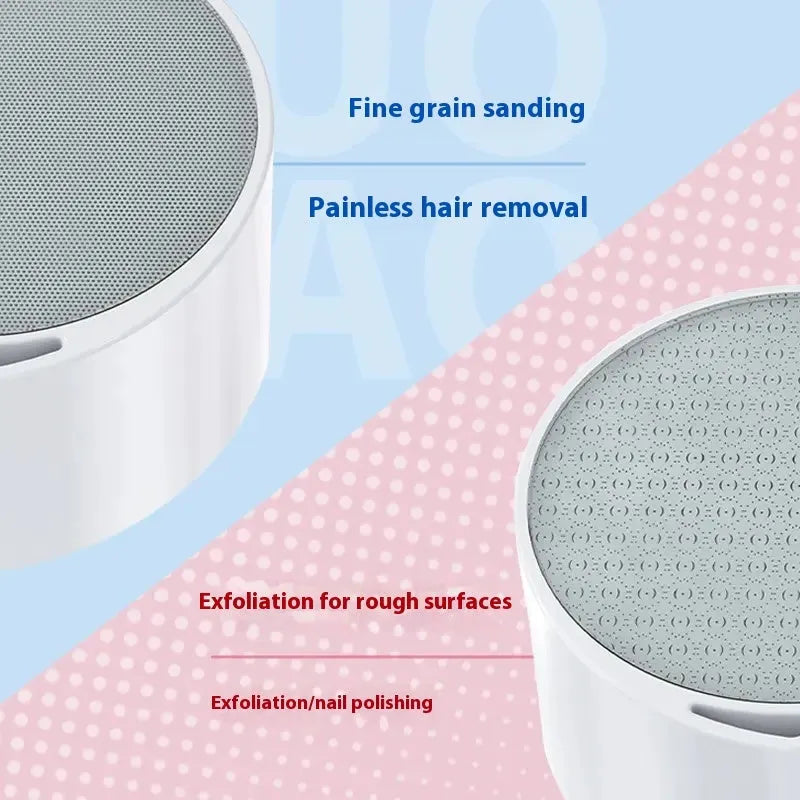 Nano glass epilator foot grinder device in 2-in-1 style colour for body hair removal