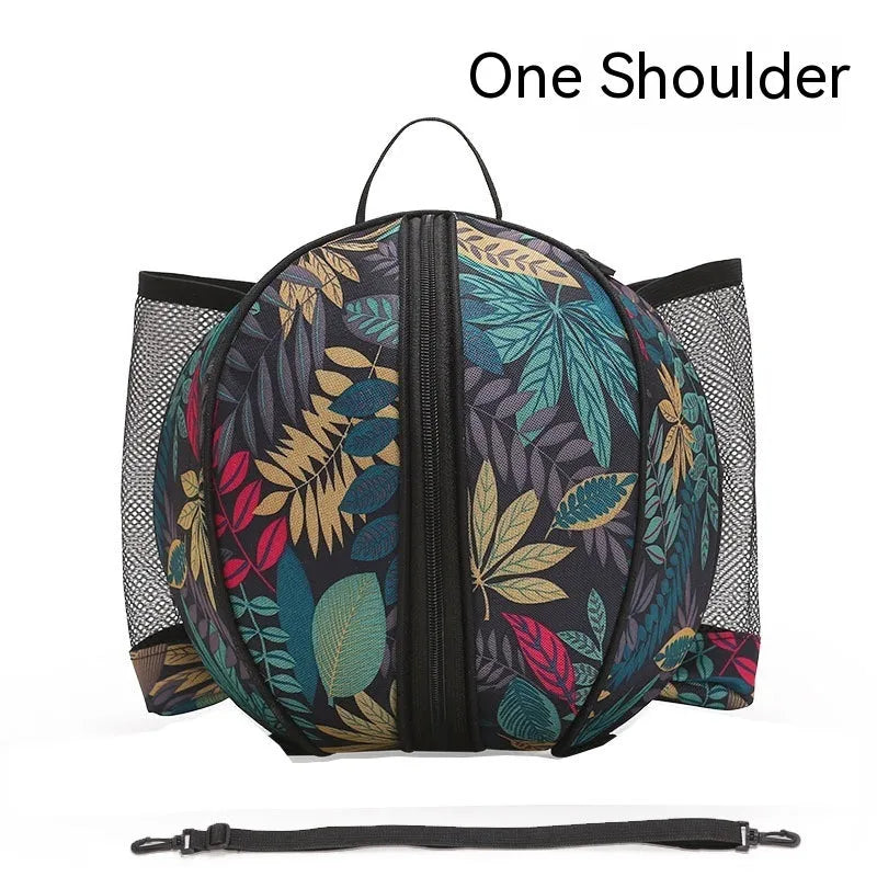 Oxford cloth basketball training bag showing 9 litre capacity with shoulder carrying options
