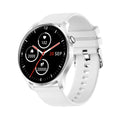 Bluetooth smart watch with heart rate monitoring on wrist showing 1.3-inch display