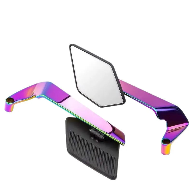 Aluminium alloy spoiler rearview mirror for electric car and motorcycle with white glass and black blue glass option