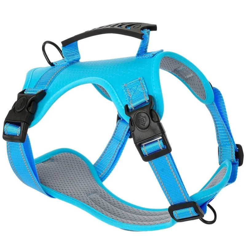 Polyester dog chest harness traction rope in multiple colours and sizes for secure walking control