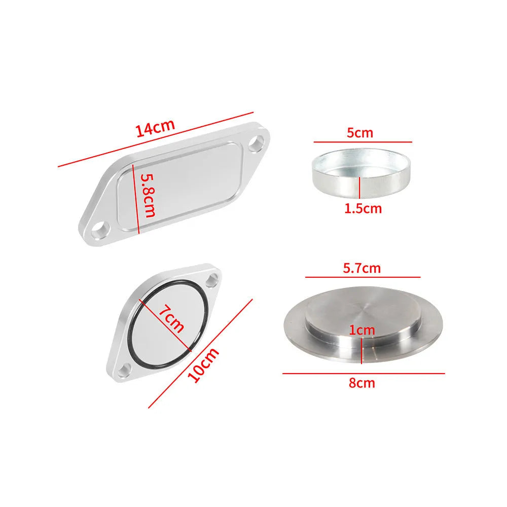 Silver aluminium alloy valve cover for automotive EGR cooler exhaust gas recirculation systems