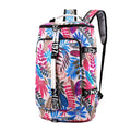 Waterproof convertible gym backpack showing shoe compartment and combination lock in multiple colour options