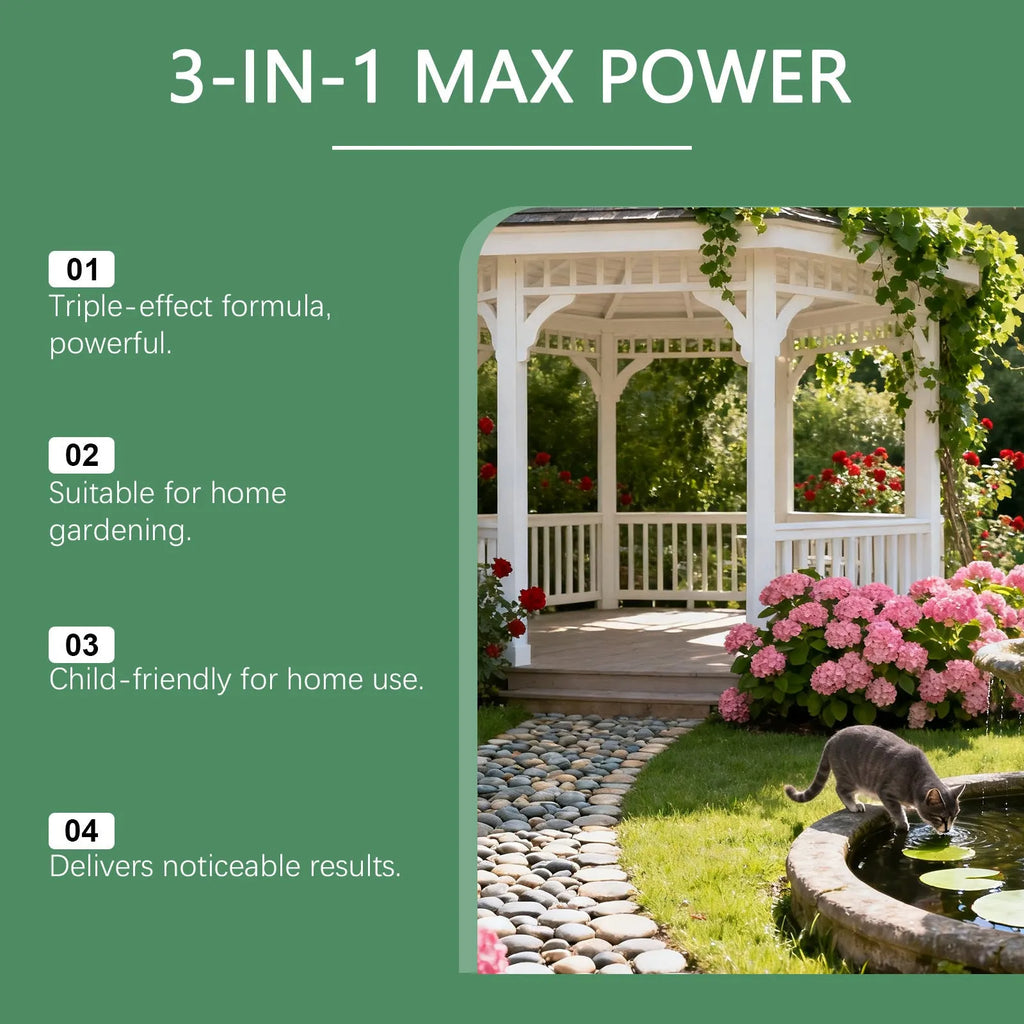 3-In-1 Max Power herbicide 25g granule pack for path, driveway and patio weed control