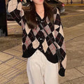 Casual acrylic knitted cardigan in macaron colours with Japanese Korean styling