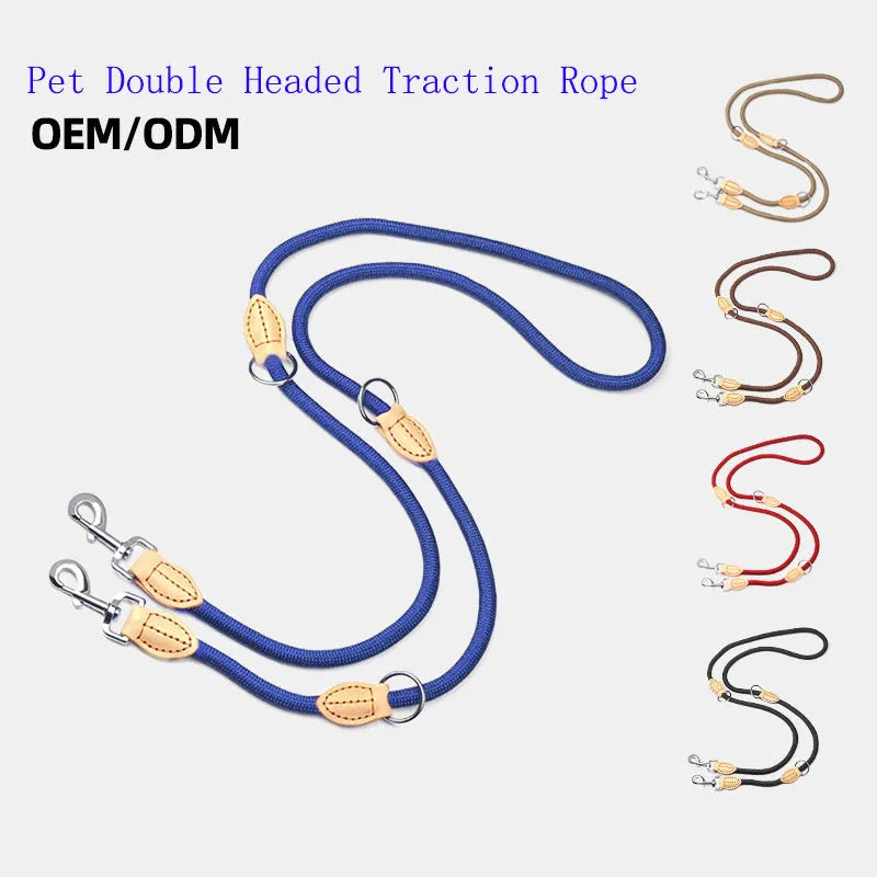 Specialised blast race dog training leash with automatic tightening rope collar in multiple colour options.