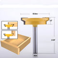 CHWJW 8mm shank straight rail and stile router bit in yellow with hard alloy body for woodworking