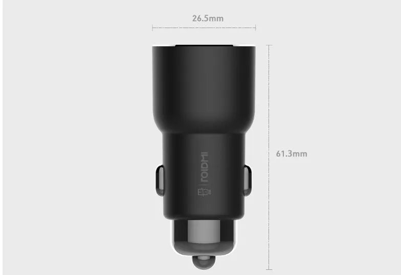 Black Ruimi 3S Music Bluetooth Car Charger with dual USB ports