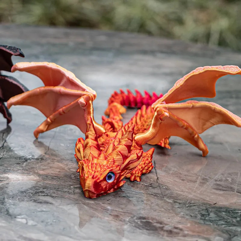 Flying Dragon Wings decoration toy in PLA plastic, showing detailed wing design and colour options.