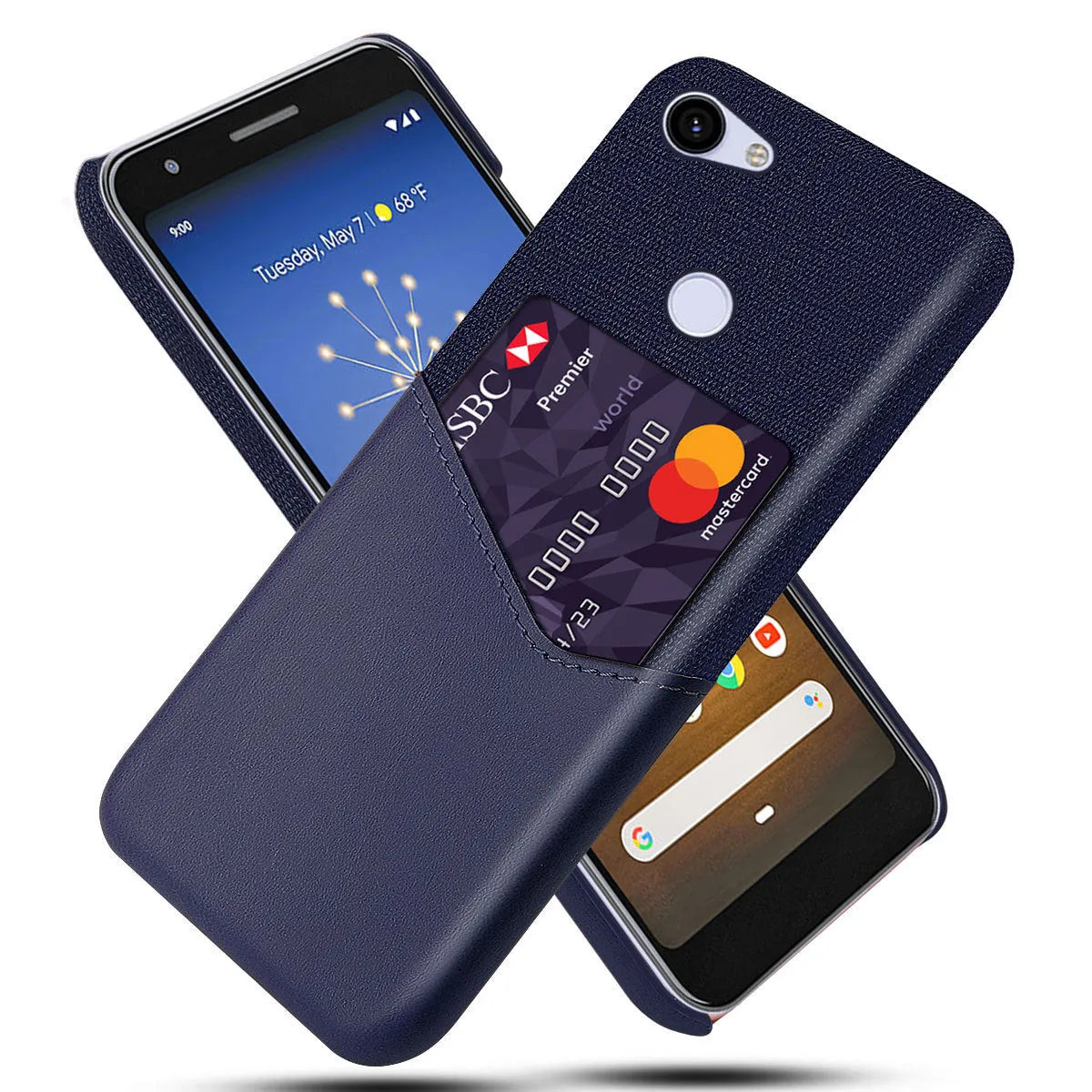Leather Google Pixel phone case in solid colour with waterproof and drop-resistant protection