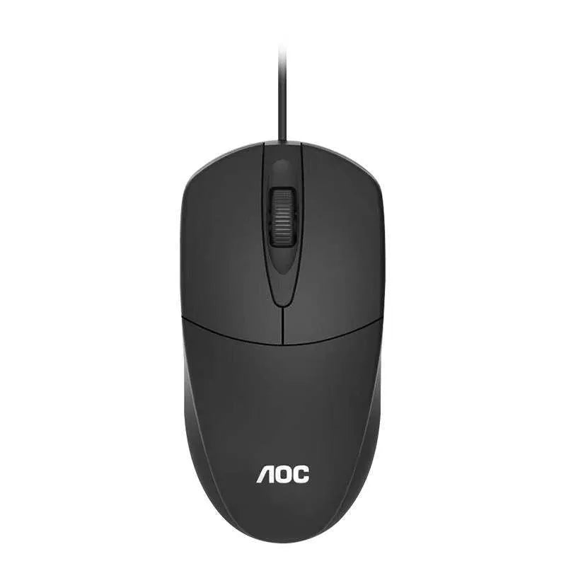 AOC-MS121 wired USB photoelectric mouse in black colour for desktop and laptop computers