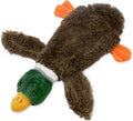 Wild Duck 2-in-1 stuffless dog toy with soft plush fabric and protected squeakers