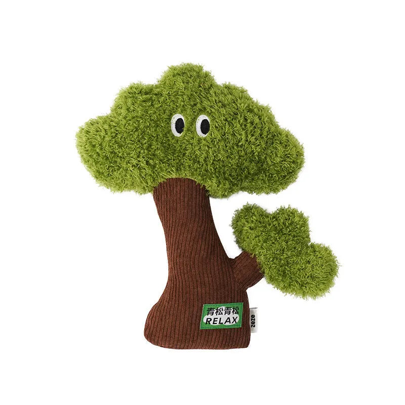 Pine tree scented cat mint toy bag with grinding stick and tease stick for interactive feline play