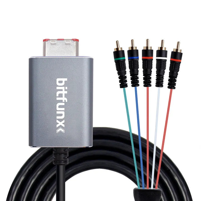 NGC colour difference line cable for digital AV output, metal construction, 18.5cm x 14.5cm x 3.5cm, one set in colour box
