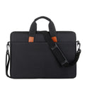 Oxford cloth one-shoulder laptop bag in black with shockproof large capacity design