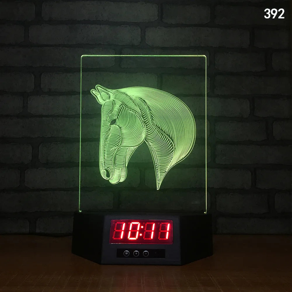 Blue dolphin 3D night light with LED glow on wireless charging base