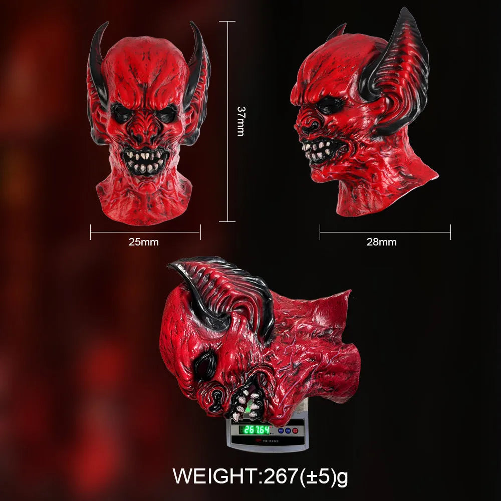 Red bat design RP foam full head cover mask for Halloween and costume events