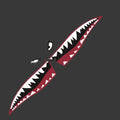Large Shark series design PVC body sticker for outdoor use on cars or walls.