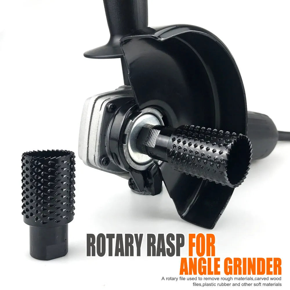 Angle grinder grinding head with spherical shape and M10 M14 thread adapters for woodworking