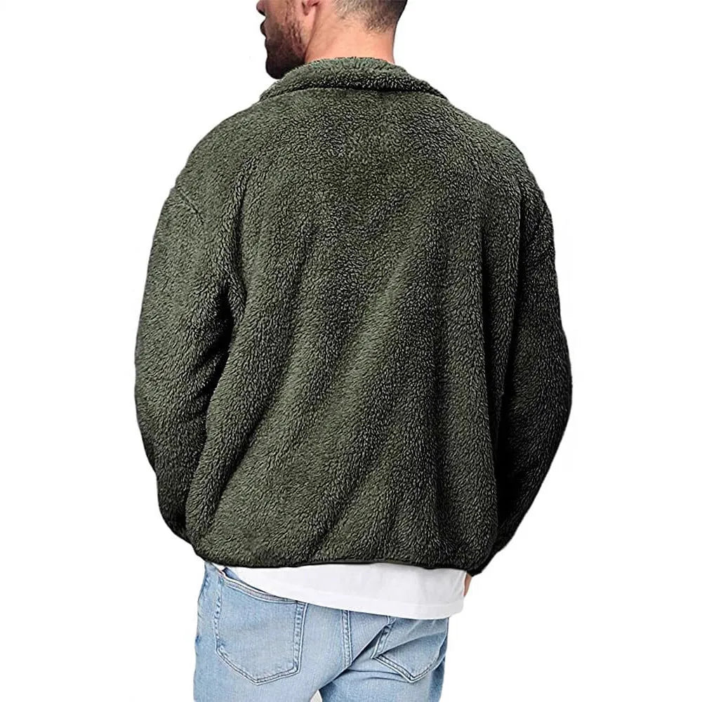 Men's solid colour hooded jacket in polyester, casual style, available in five colours and sizes M to XXL