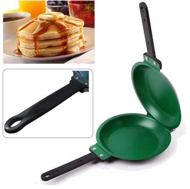 Non-stick gliding pan on a gas hob, chef-inspired frying pan compatible with induction