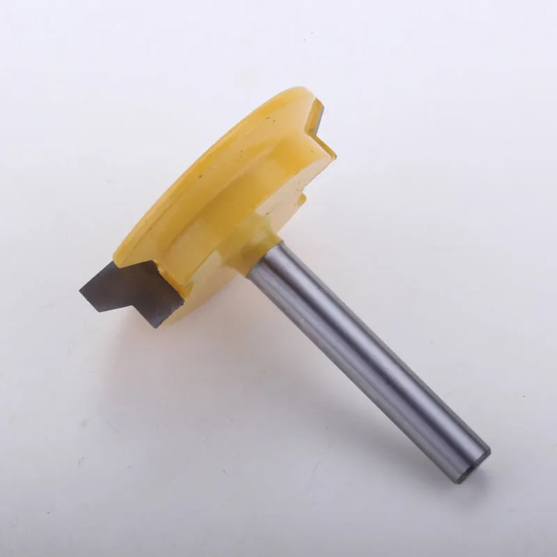 CHWJW 8mm shank straight rail and stile router bit in yellow with hard alloy body for woodworking