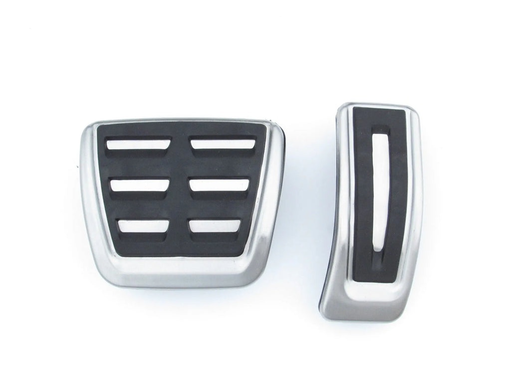 Stainless steel Porsche Macan accelerator and brake pedal set with punch-free installation design
