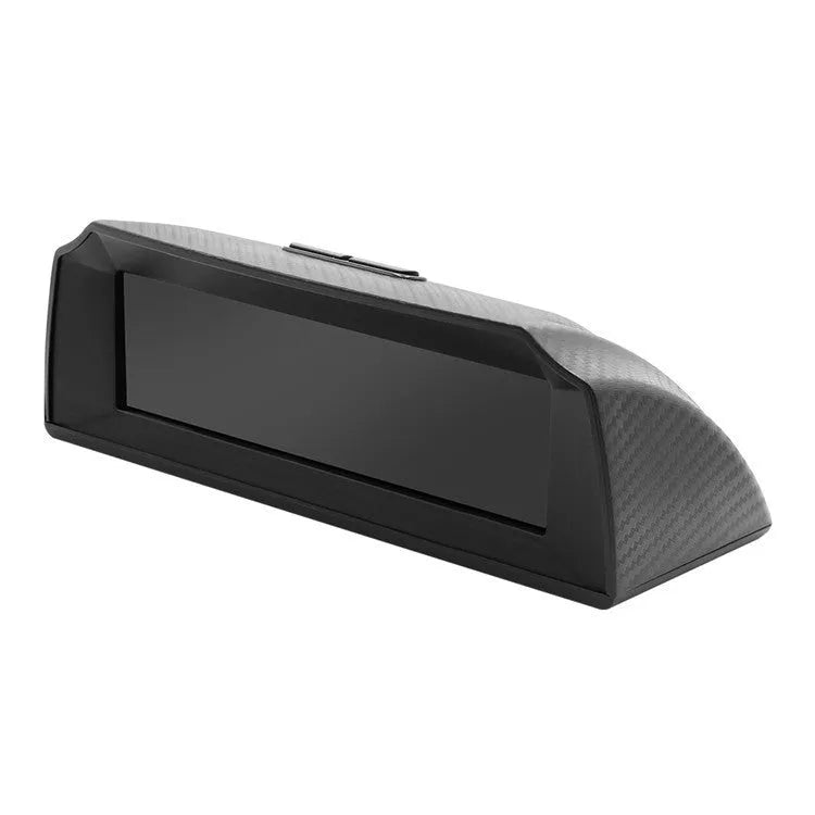 GPS GO 2 black car heads-up display showing speed, gradient angles, and compass on a colour LCD screen.