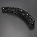 Rhinestone chicken leg banana hairpin with diamond inlay vertical clip approximately 10cm long