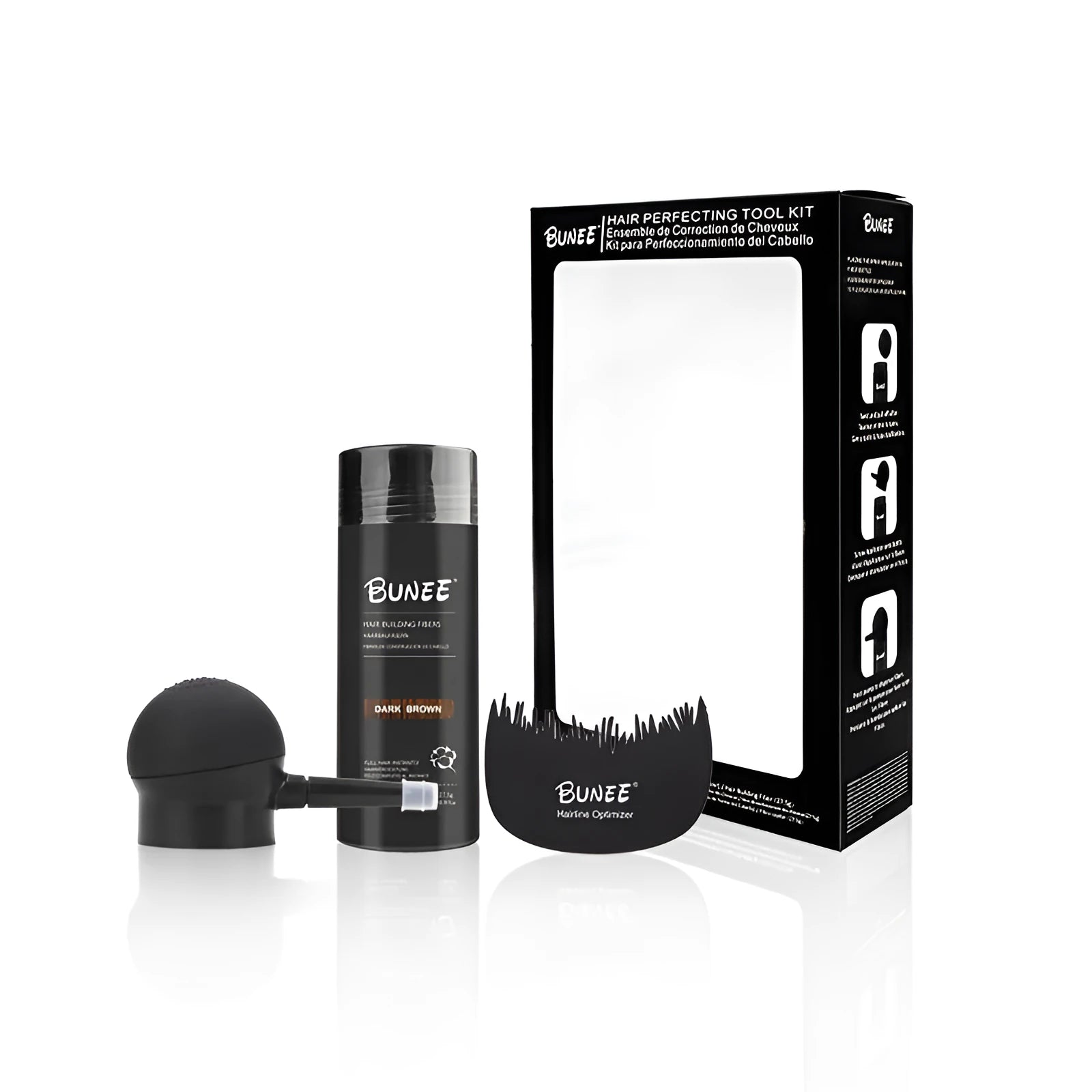 Boxed Dense Hair Fiber Powder Three-piece Set for thinning hair concealment