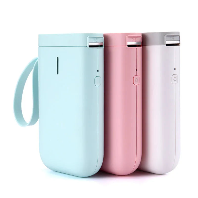 D11 Bluetooth handheld label printer in various colours with thermal paper