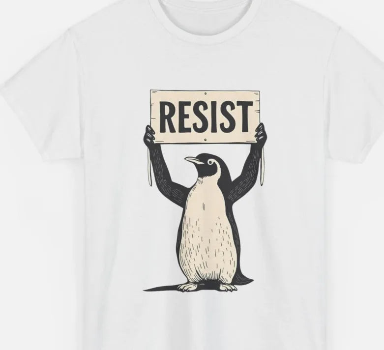 Loose fit short sleeve cotton t-shirt in black, green, or white on a hanger.