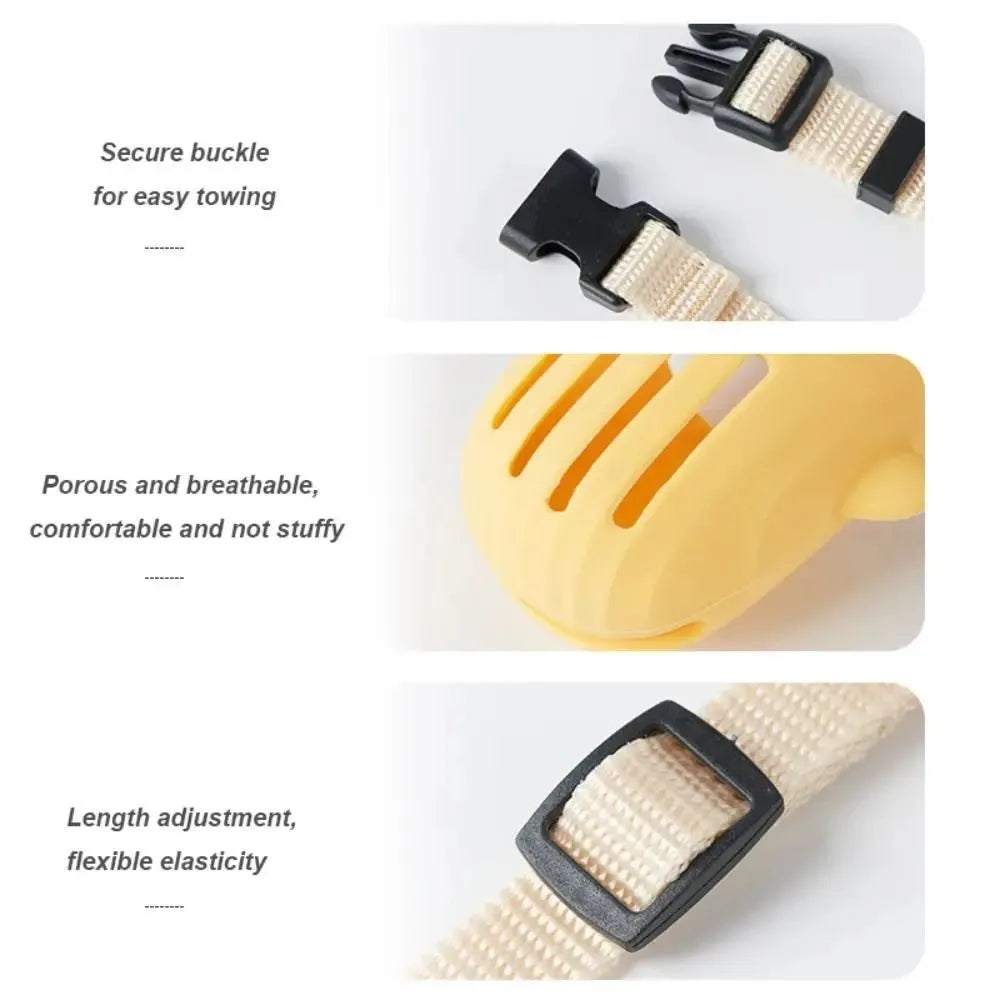 Portable dog muzzle breathable neoprene anti-biting adjustable for small medium dogs blue green yellow sizes L M XL XXL