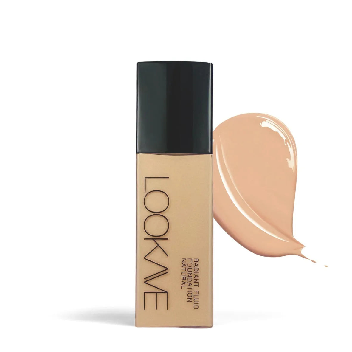 LOOKAVE matte liquid foundation bottle in 21c size with shade options LK63C-01 to LK63C-06