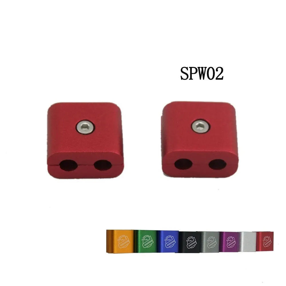 Three-piece metal car modification clamp set in six colour options on a 55x30x25mm scale