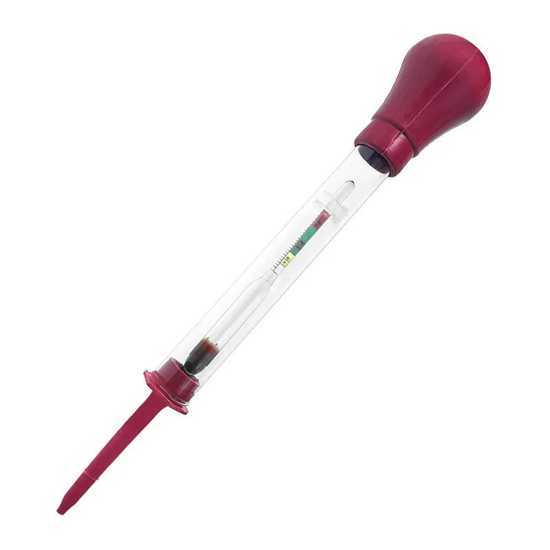 Electrohydraulic hydrometer with glass suction tube for automobile battery electrolyte testing