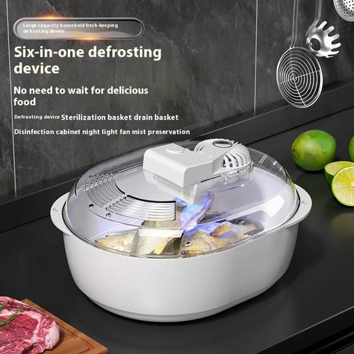Aluminium household quick defrosting plate device for frozen food thawing