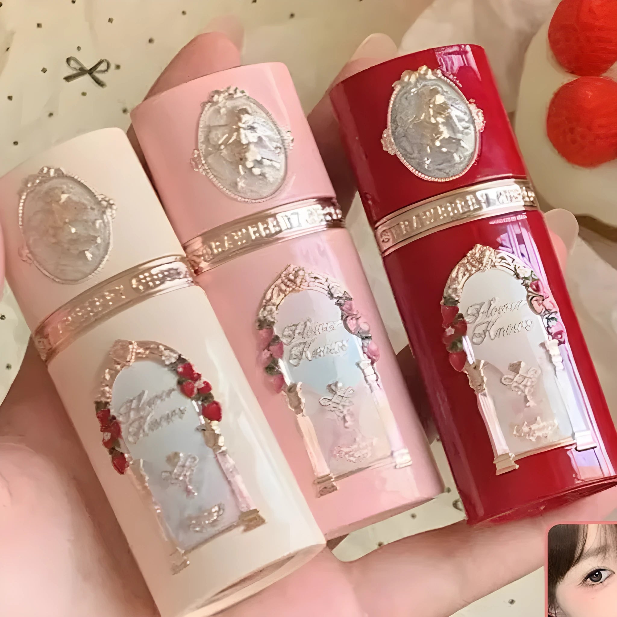 Strawberry Cupid Liquid Blush bottle with silicone applicator in choice of six shades.