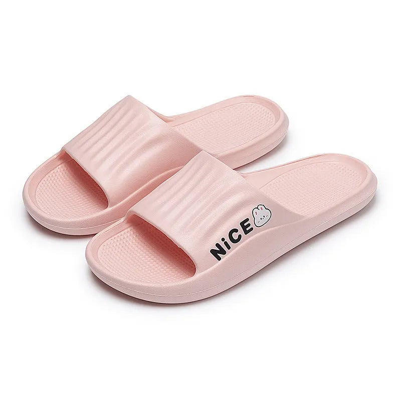 Cartoon pattern EVA flip flop slippers for adults in various colours with non-slip soles