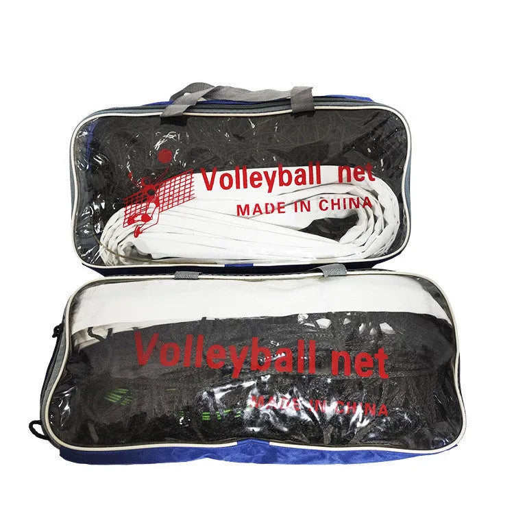 PE four sides standard volleyball net black polyethylene canvas hemming for indoor outdoor beach courts