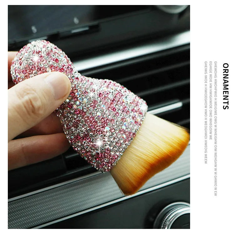 PVC car interior cleaning brush for dust removal on dashboard and vents