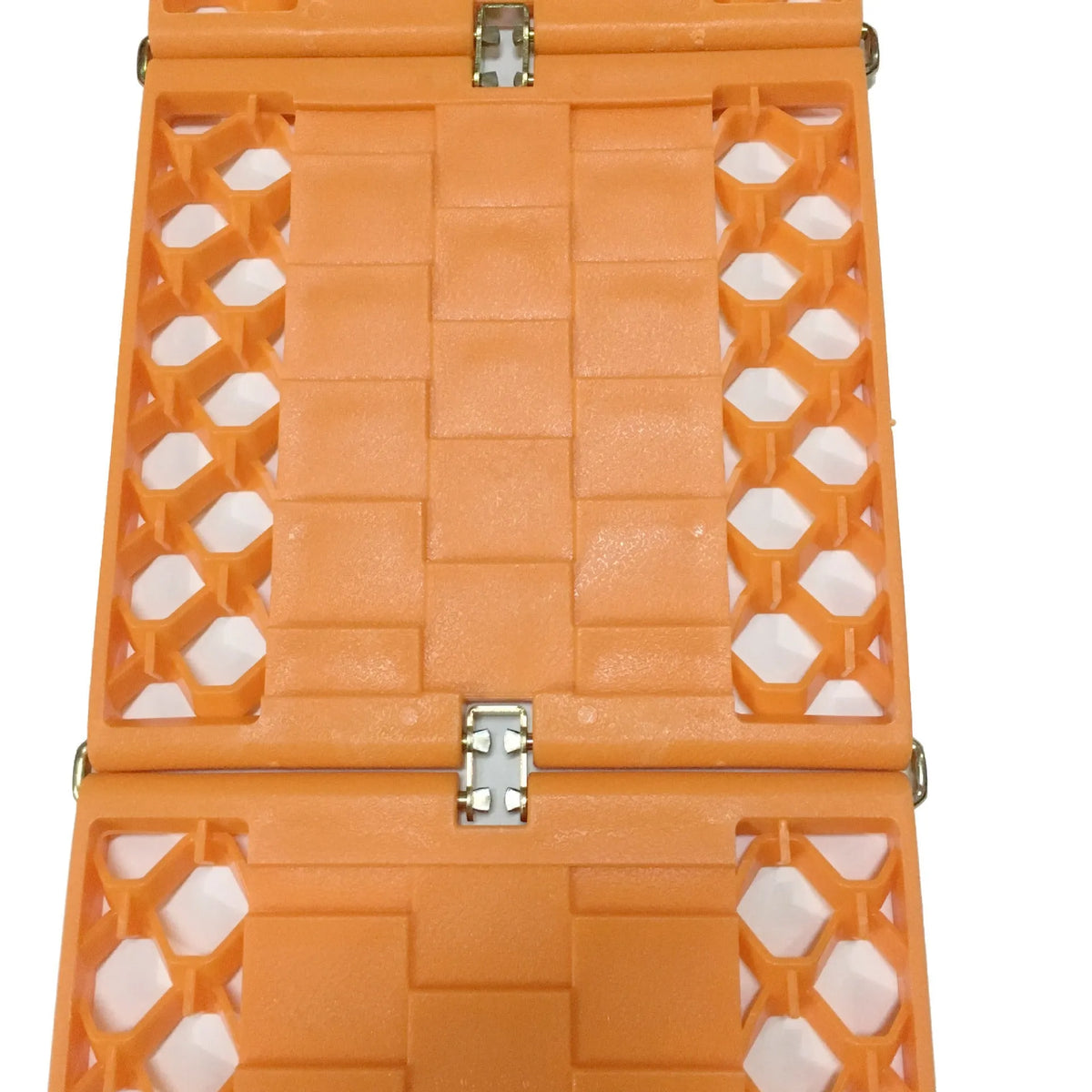 Pair of folding orange anti-slip rescue boards for car recovery