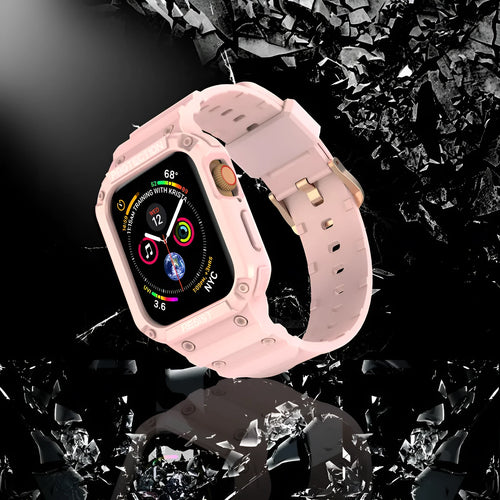 Soft TPU sport-style strap for Apple Watch Series 8 in multiple colour options on a white background.