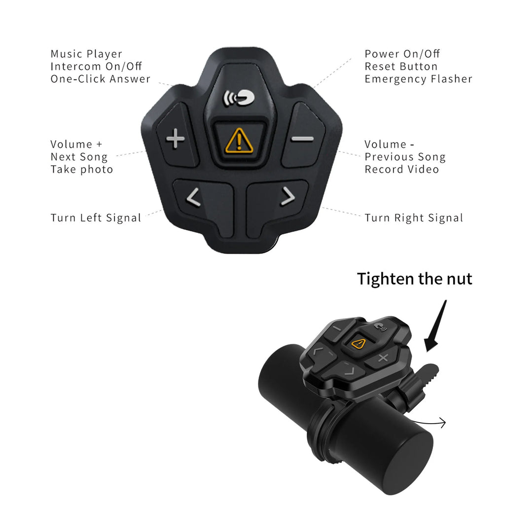 Black and grey smart riding helmet with integrated warning light on the rear, showing USB charging port.