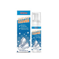 120ml bottle of liquid shoe cleaner on a plain background