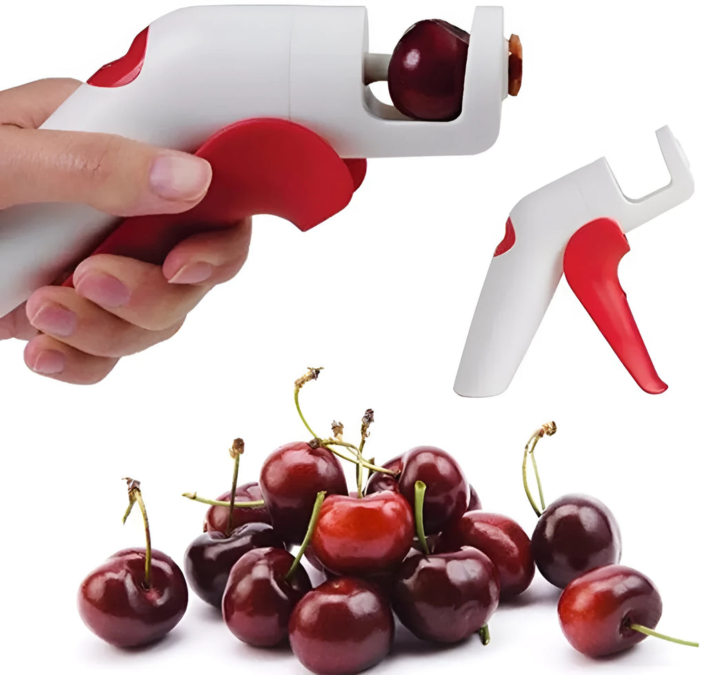 Stainless steel manual cherry kernel remover tool with non-slip handle