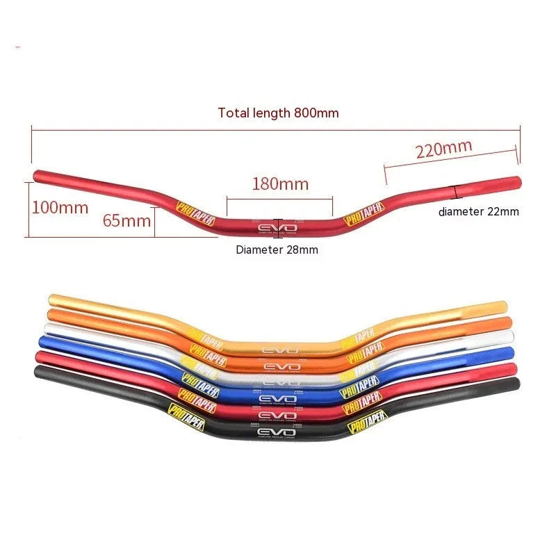 28mm aluminium alloy scrambling motorcycle handlebar in EVO orange colour with 80x10cm dimensions