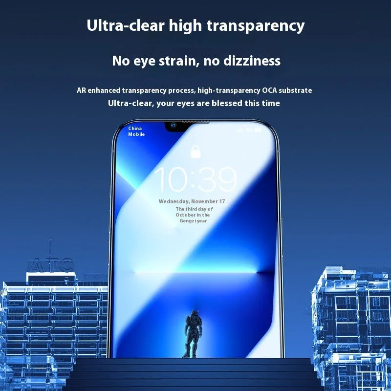 Tempered glass privacy screen protector for iPhone 17 with anti-peep and dustproof design