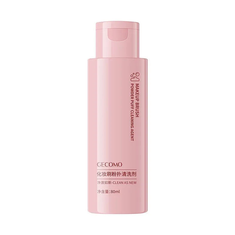 80ml makeup brush liquid cleaner and 75ml no-rinse cleaning spray in a kit.